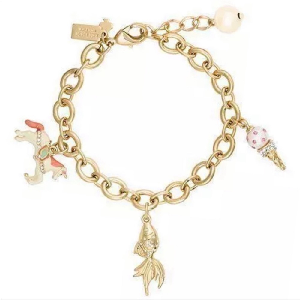Kate Spade Carnival Unicorn Fish Ice Cream Charm Bracelet (Rare Piece) Nights - Picture 3 of 5